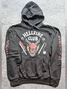 Pacific & Co. The Perfect Hoodie Hell Fire Club Stranger Things Men's M Black